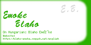 emoke blaho business card